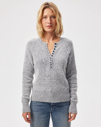 Juliana Henley Sweater in Frost