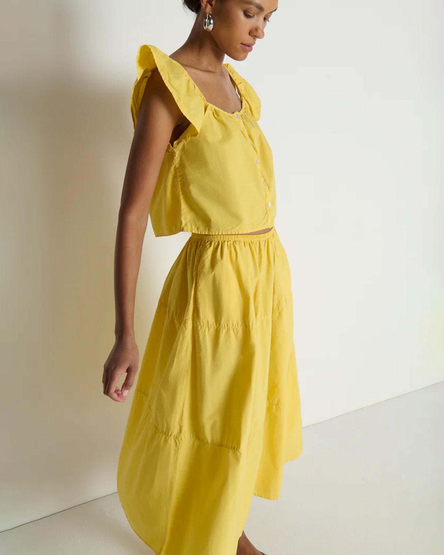 Karin Tiered Skirt in Sunshine