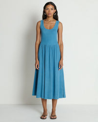 Karla Midi Dress in Indigo