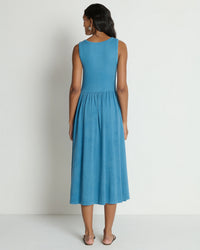 Karla Midi Dress in Indigo