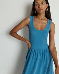 Karla Midi Dress in Indigo