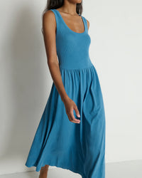 Karla Midi Dress in Indigo