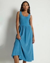 Karla Midi Dress in Indigo