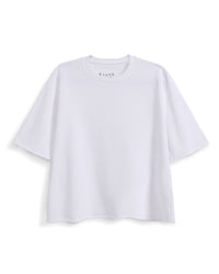 Perry - French Terry Crew SS Tee in White
