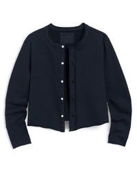 Jackie French Terry Cardigan in British Royal Navy - Bliss Boutiques