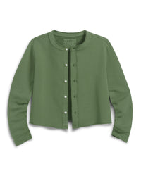 Jackie - Sweatshirt Cardigan in Nori
