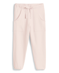 Light pink Frank & Eileen Eamon Jogger Sweatpants in Vintage Rose with drawstring waist and cargo pockets, crafted from 100% Cotton Triple Fleece in a tapered jogger sweatpant design.