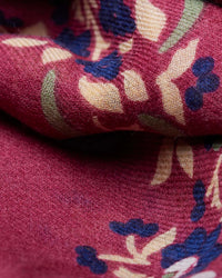 Secret Garden Wool & Silk Bandana in Raspberry
