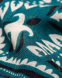 Classic Wool & Silk Bandana in Petrol