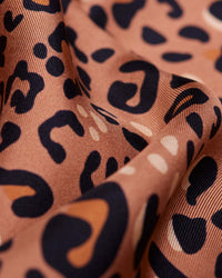 Leo Small Silk Bandana in Camel