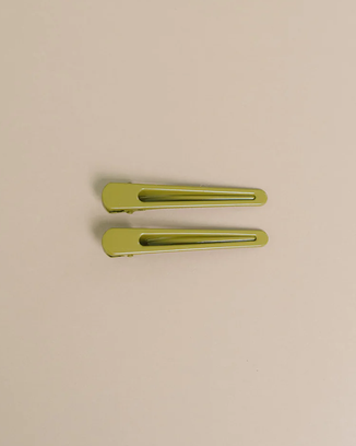 Triangle Hair Clip in Olive