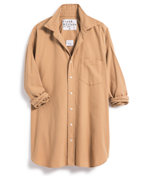 Mackenzie Exaggerated Button Up in Camel