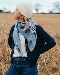 Classic Wool & Cashmere Bandana in Riviera