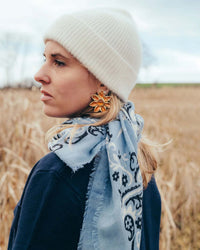 Classic Wool & Cashmere Bandana in Riviera