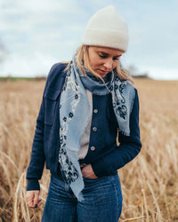 Classic Wool & Cashmere Bandana in Riviera