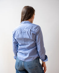 Barry Tailored Button Up in Blue Stripe