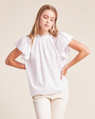 Carla Highneck Shirt in White