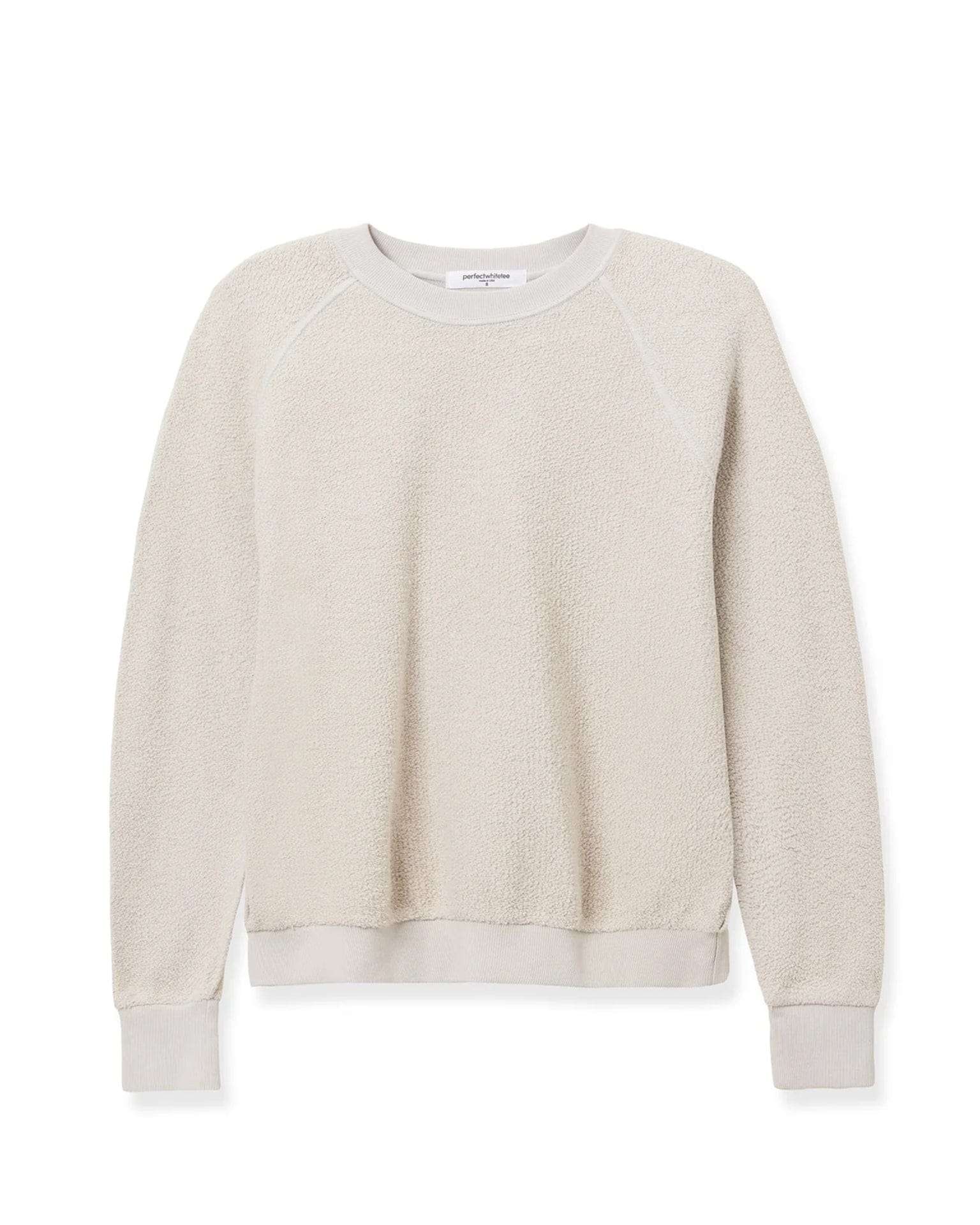 perfectwhitetee Ziggy Inside Out Fleece L/S Shrunken Crew SS in