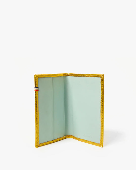 Clare V. Passport Sleeve - Lamba in Yellow Gold 