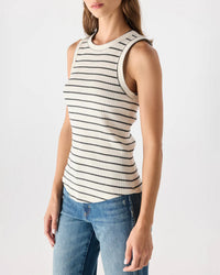 Vera Tank in Natural/Black - Bliss Boutiques