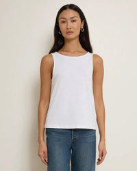 Sammi Tie Back Tank in Optic White