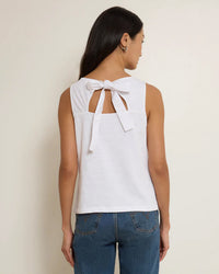 Sammi Tie Back Tank in Optic White