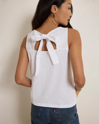 Sammi Tie Back Tank in Optic White