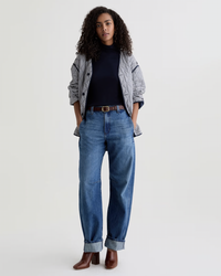 AG Jeans Mercer Cuffed High Rise Barrel in Nouveau 