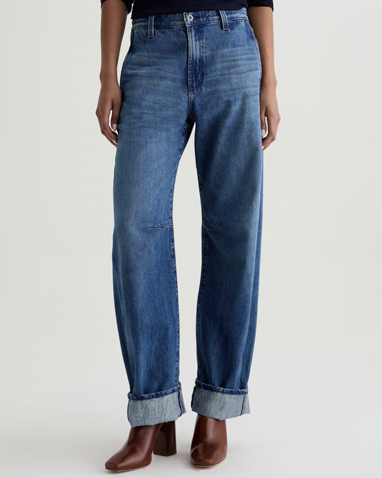 AG Jeans Mercer Cuffed High Rise Barrel in Nouveau 