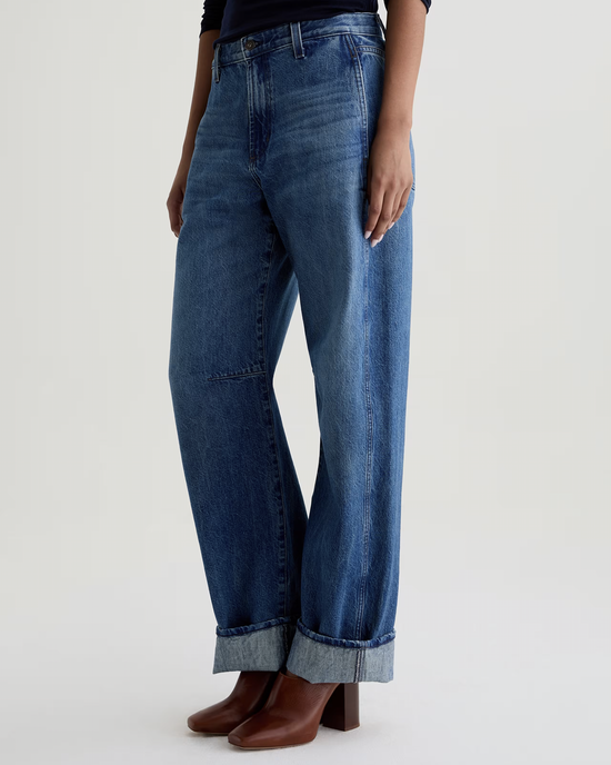 AG Jeans Mercer Cuffed High Rise Barrel in Nouveau 