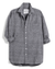 Shirley Oversized Button Up Shirt in Heather Black