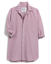 Shirley Oversized Button Up in Washed Wine