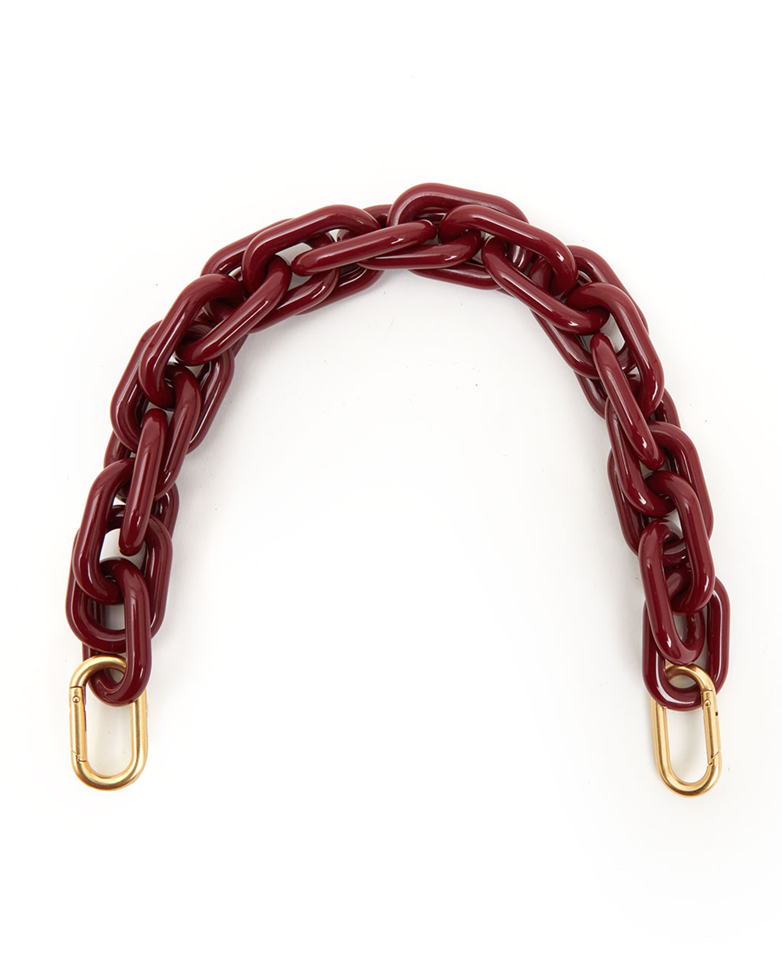 Clare V. Shortie Strap in Oxblood Resin - Bliss Boutiques