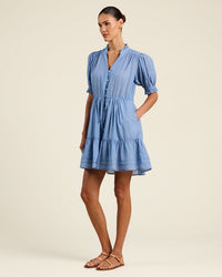 Phoebe Dress in Brisa Houndstooth - Bliss Boutiques