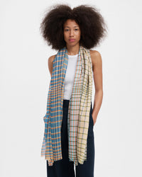 Plaid/Plaid Scarf in Blue