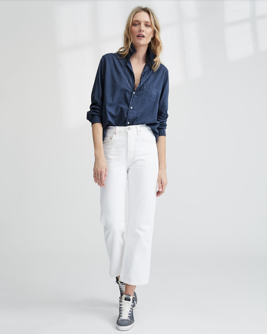 Frank & Eileen Eileen Relaxed Button Up Shirt in Lake Blue 