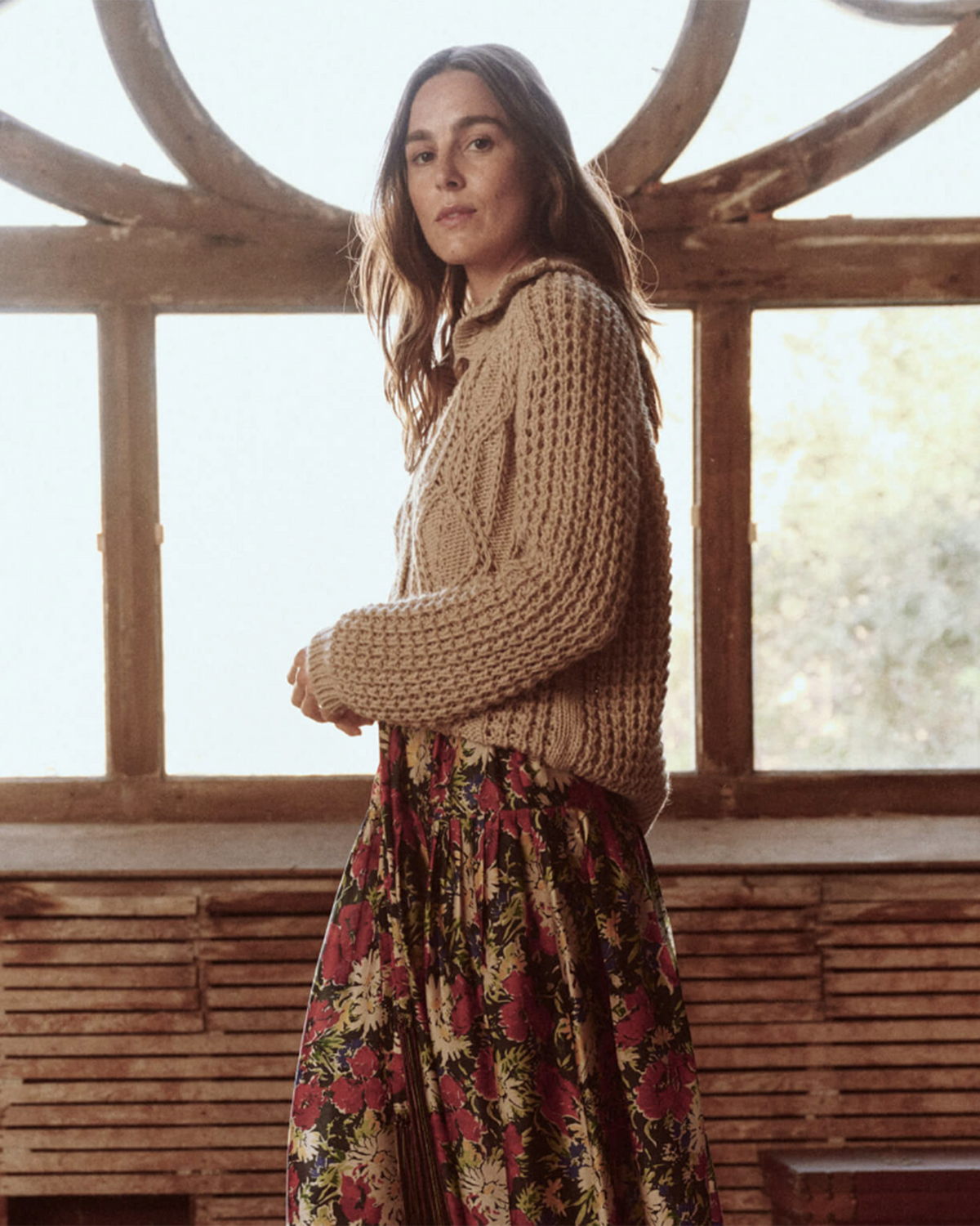 The Cozy Cable Pullover in Oat