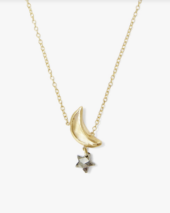 Chan Luu Moon & Star Necklace in Citrine Mix