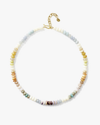 CL Necklace NG-14657LQ in Multi by Chan Luu featuring semi-precious stones with a gold clasp on a white background.