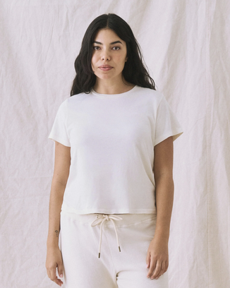 The Little Tee in Washed White