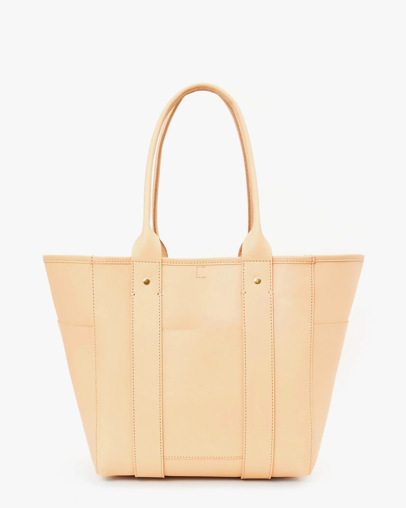 Le Slim Box Tote in Coated Undyed Veg