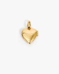Clare V. Stripe Heart Locket in Navy 