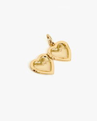 Clare V. Stripe Heart Locket in Navy 