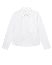 the Great Clothing The Cropped Oxford Shirt in White