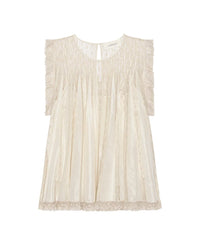the Great Clothing The Keepsake Lace Shell Top in Cream