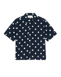 the Great Clothing The Messenger Top in Navy w/ Cream Polka Dots