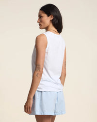 Taurus Crew Tank Top in White