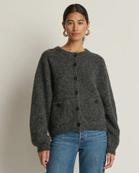 Nation LTD Clothing Tessa Cardigan in Heather Charcoal