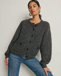 Nation LTD Clothing Tessa Cardigan in Heather Charcoal