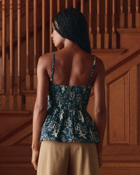 The Verse Top in Indigo Bandana - Bliss Boutiques